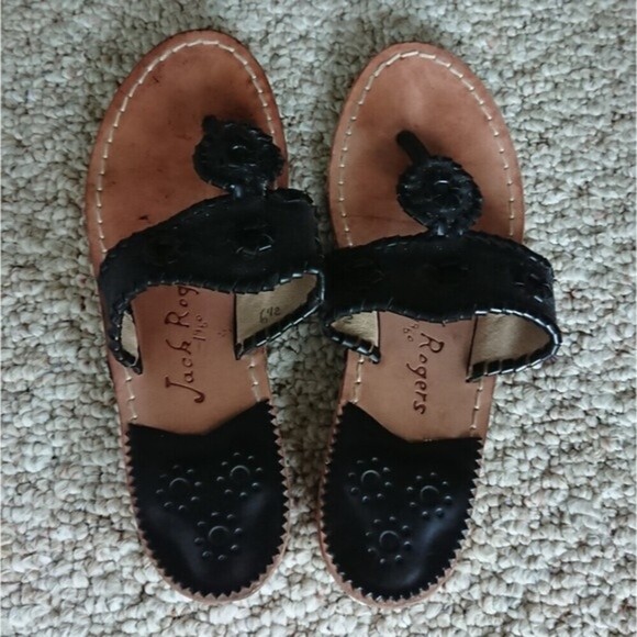 Jack Rogers black cleo sparkle sandal size 6.5 - Picture 5 of 12